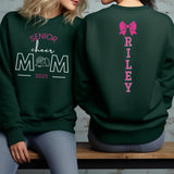 Senior Cheer Mom With Cheerleader Name on a Sweatshirt