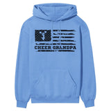 cheer grandpa horizontal flag on a hoodie with a black graphic