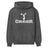 basic cheer with cheerleader icon on a hoodie with a white graphic