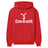 basic cheer with cheerleader icon on a hoodie with a white graphic