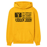 cheer mom horizontal flag on a hoodie with a black graphic