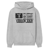 cheer dad horizontal flag on a hoodie with a black graphic