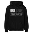 Volleyball Dad Horizontal Flag on a Hoodie with a White Graphic