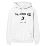 Volleyball Mom with Volleyball Player Icon and Volleyball Player Name on a Hoodie with a Black Graphic