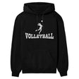 Basic Volleyball with Volleyball Player Icon on a Hoodie with a White Graphic