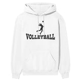 Basic Volleyball with Volleyball Player Icon on a Hoodie with a Black Graphic