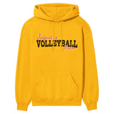 Custom Volleyball Mascot and Volleyball Player Name on a Hoodie with a Black Graphic