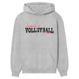 Custom Volleyball Mascot and Volleyball Player Name on a Hoodie with a Black Graphic