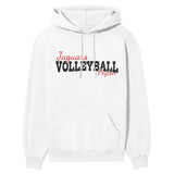 Custom Volleyball Mascot and Volleyball Player Name on a Hoodie with a Black Graphic