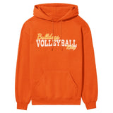 Custom Volleyball Mascot and Volleyball Player Name on a Hoodie with a White Graphic