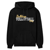 Custom Volleyball Mascot and Volleyball Player Name on a Hoodie with a White Graphic