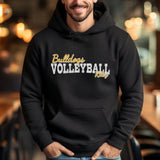 Custom Volleyball Mascot and Volleyball Player Name on a Hoodie with a White Graphic