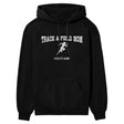 Sprint Mom with Sprinter Icon and Sprinter Name on a Hoodie with a White Graphic