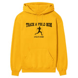 Sprint Mom with Sprinter Icon and Sprinter Name on a Hoodie with a Black Graphic