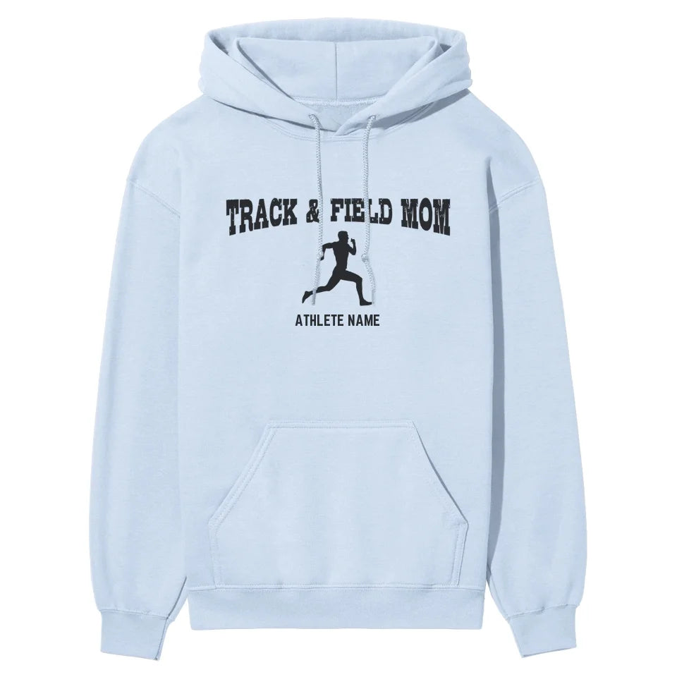 Sprint Mom with Sprinter Icon and Sprinter Name on a Hoodie with a Black Graphic