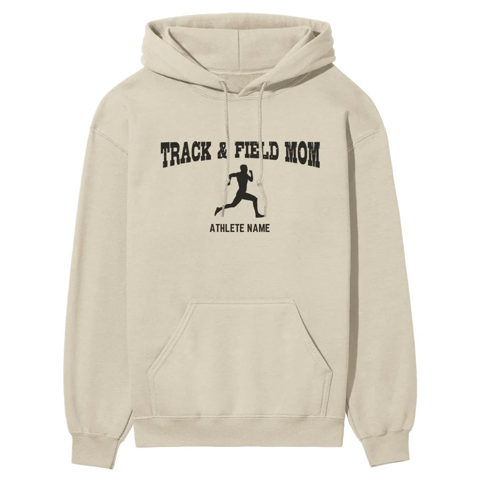 Sprint Mom with Sprinter Icon and Sprinter Name on a Hoodie with a Black Graphic