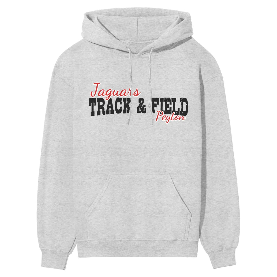 Custom Sprint Mascot and Sprinter Name on a Hoodie with a Black Graphic