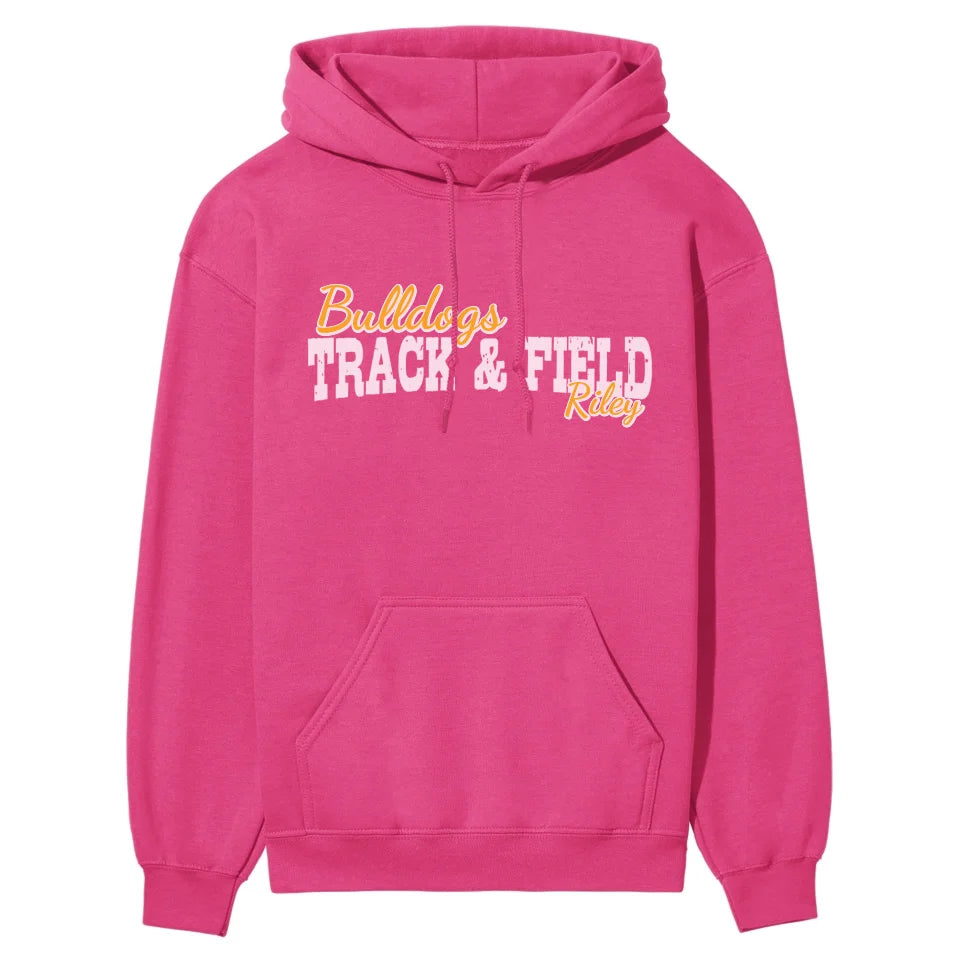 Custom Sprint Mascot and Sprinter Name on a Hoodie with a White Graphic