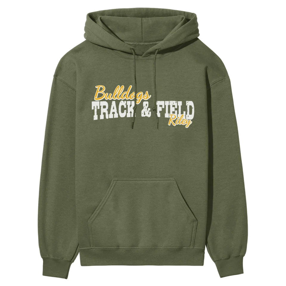 Custom Sprint Mascot and Sprinter Name on a Hoodie with a White Graphic