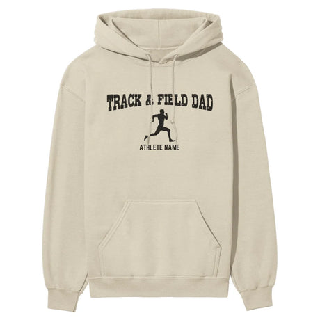 Sprint Dad with Sprinter Icon and Sprinter Name on a Hoodie with a Black Graphic