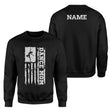 Dance Mom Vertical Flag With Dancer Name on a Sweatshirt with a White Graphic