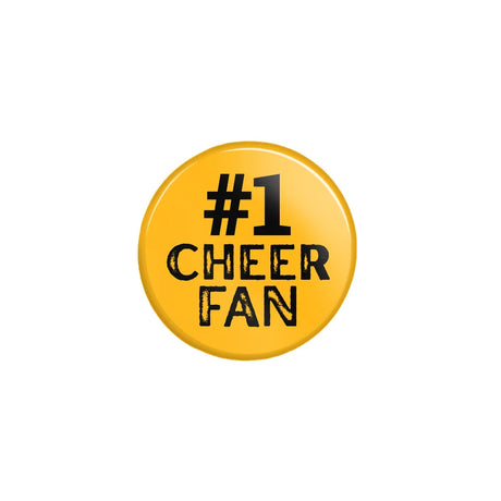 Personalized #1 Cheer Fan on a Button