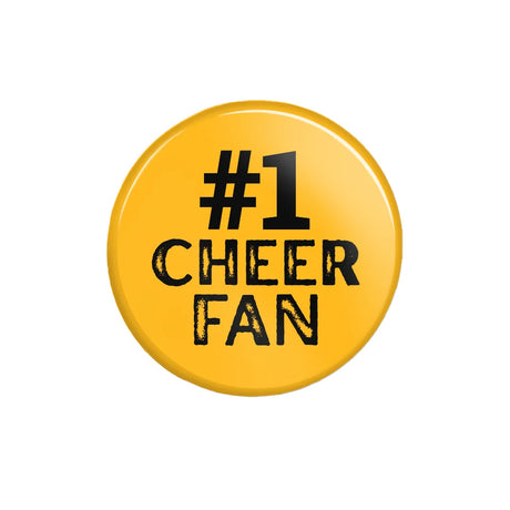 Personalized #1 Cheer Fan on a Button