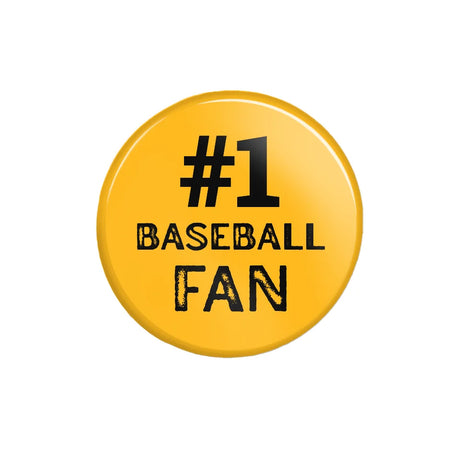 Personalized #1 Baseball Fan on a Button