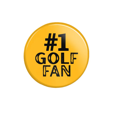 Personalized #1 Golf Fan on a Button