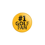 Personalized #1 Golf Fan on a Button