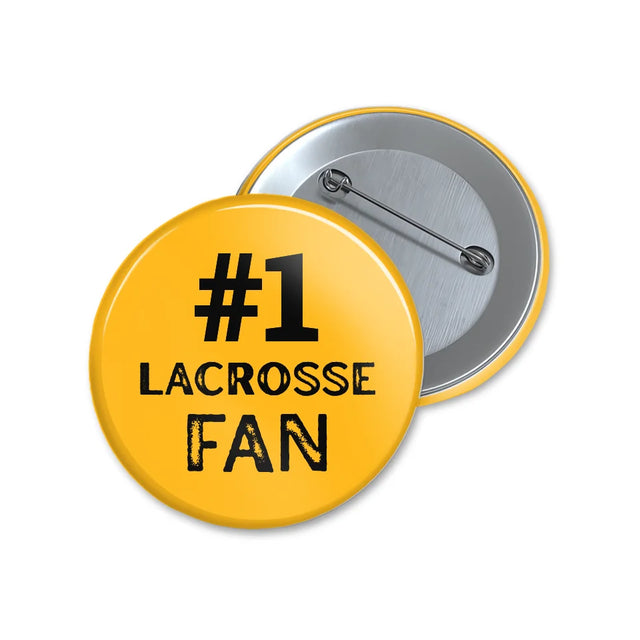 Personalized #1 Lacrosse Fan on a Button