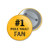 Personalized #1 Pole Vault Fan on a Button