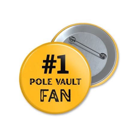 Personalized #1 Pole Vault Fan on a Button