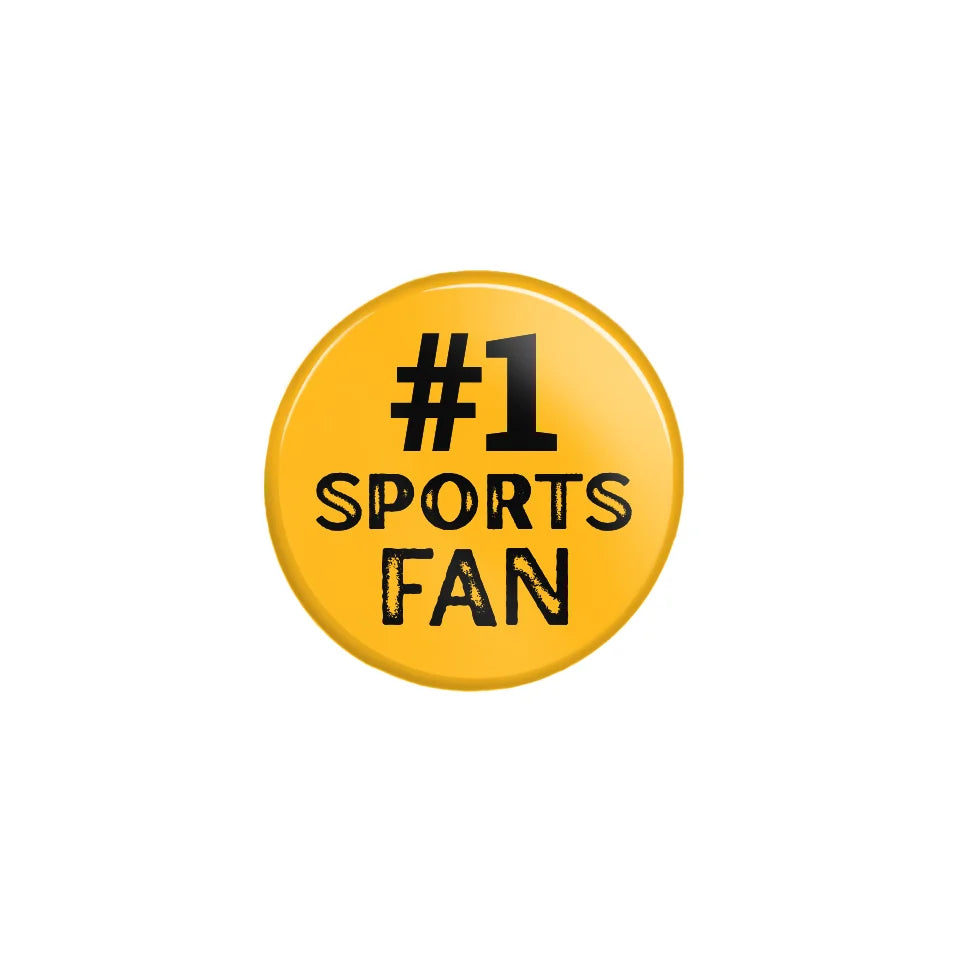 Personalized #1 Sports Fan on a Button