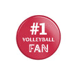 Personalized #1 Volleyball Fan on a Button