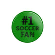 Personalized #1 Soccer Fan on a Button