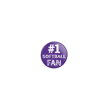 Personalized #1 Softball Fan on a Button