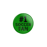 Personalized #1 Soccer Fan on a Button