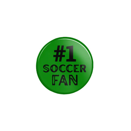 Personalized #1 Soccer Fan on a Button