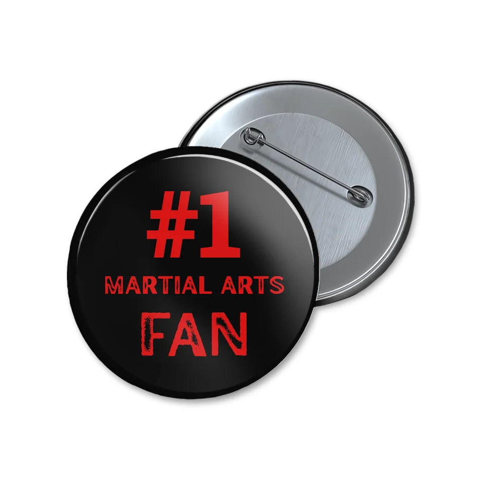 Personalized #1 Martial Arts Fan on a Button