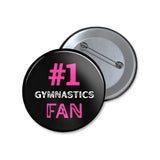 Personalized #1 Gymnastics Fan on a Button