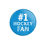 Personalized #1 Hockey Fan on a Button