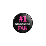 Personalized #1 Gymnastics Fan on a Button