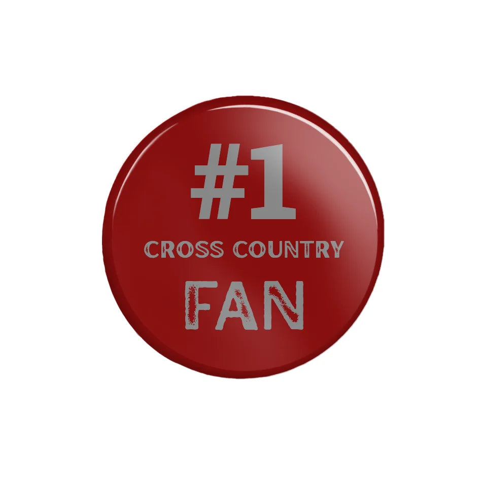 Personalized #1 Cross Country Fan on a Button