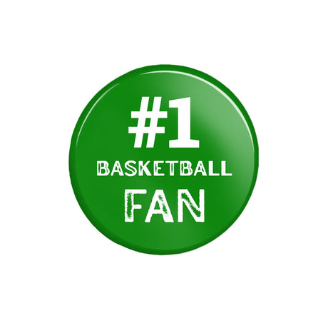 Personalized #1 Basketball Fan on a Button