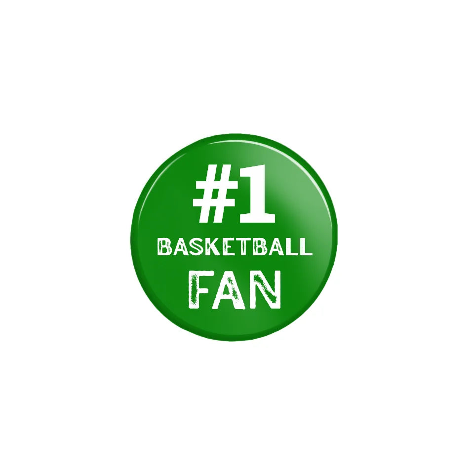 Personalized #1 Basketball Fan on a Button