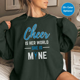 Cheer Is Her World, She Is Mine on a Sweatshirt