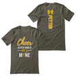 Cheer Is Her World, She Is Mine With Cheerleader Name on a Unisex T-Shirt