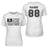 Football Grandma Horizontal Flag With Football Player Name on a Unisex T-Shirt with a Black Graphic