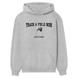 Pole Vault Mom with Pole Vaulter Icon and Pole Vaulter Name on a Hoodie with a Black Graphic